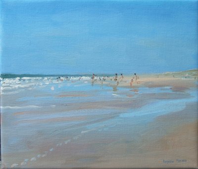 Blaue Reflexion, Montalivet von Andrew Macara